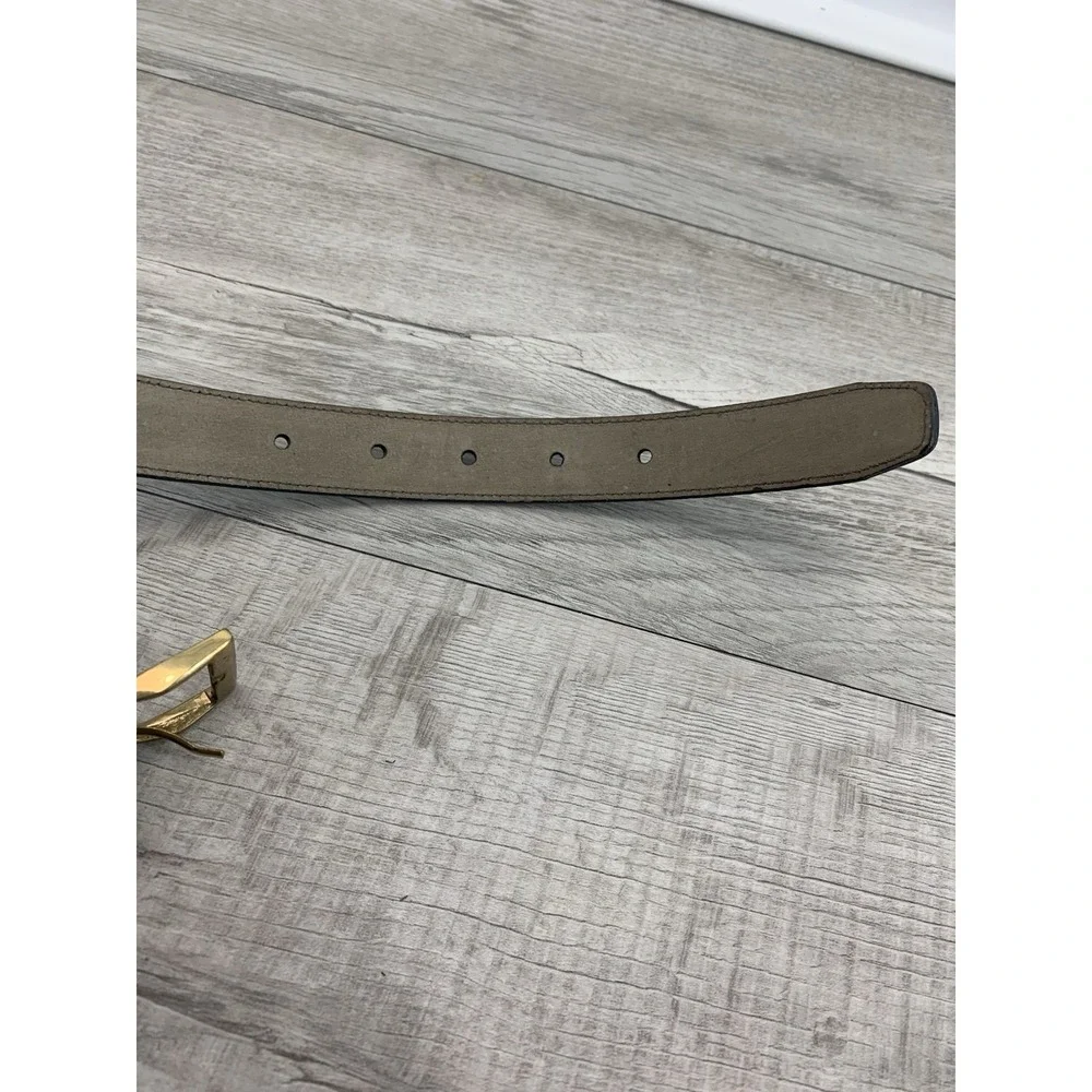 Alexander Julian gray dress belt 36 men's imported cowhide lined made In Italy